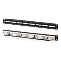 Патч-панель высокой плотности 19", 1U, 48 портов RJ-45, категория 5e Hyperline PPHD-19-48-8P8C-C5e-110D