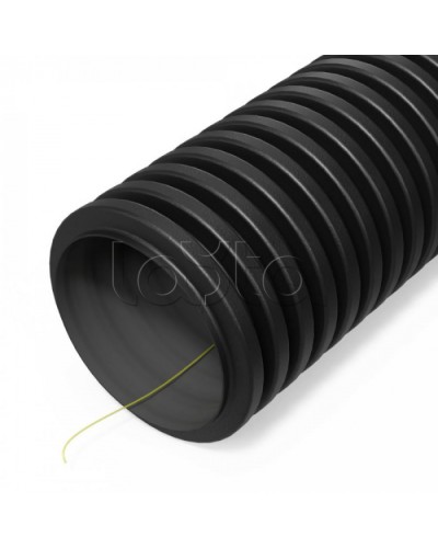 Труба гофр двустенная ПНД гибкая тип 450 (SN9) ст к ультраф с/з черная d125 мм (50м/уп) Промрукав (PR15.0326) в Прокопьевске Труба гофрированная Pintop.ru
