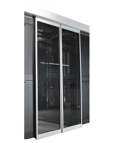 Дверь коридора развижная автоматическая 1200 мм для шкафов LANMASTER DCS 42U, стекло, key-card замок LANMASTER LAN-DC-SDRAL-42Ux12 в Прокопьевске Аксессуары для стоек и шкафов Pintop.ru
