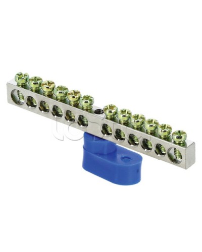 Шина 0 N (6x9мм) 12 отв. цинк синий угловой изолятор EKF PROxima (sn1-63-12-1) в Прокопьевске Клеммные колодки Pintop.ru
