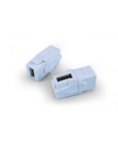 Вставка формата Keystone Jack Hyperline (KJ1-USB-VA2-WH) в Прокопьевске Кроссы оптические Pintop.ru