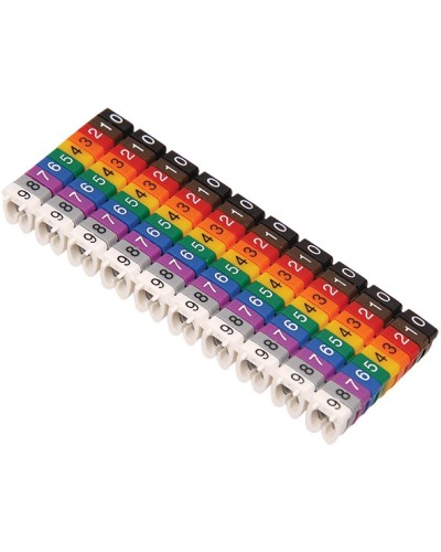 Маркер кабельный МКН комплект цифр 0-9 4мм2 (100шт/упак) IEK (UMK04-02-09) в Прокопьевске Аксессуары для кабель-канала Pintop.ru