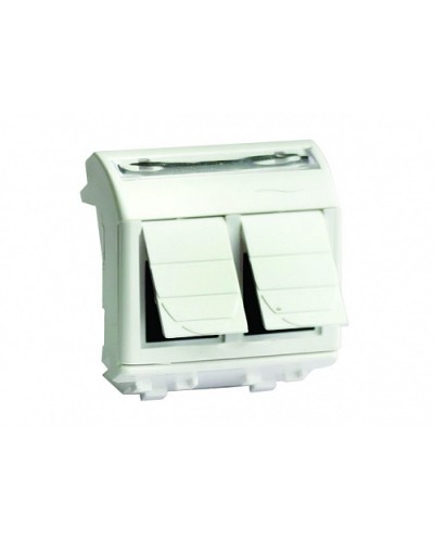 Комп.роз. RJ45 кат.6 (2 разъема 8P8C, Hyperline) Brava, белая, 2М DKC (76452B) в Прокопьевске Розетки компьютерные и телефонные Pintop.ru