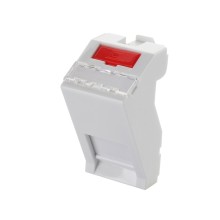 Адаптер 45 × 22,5 мм для 1 модуля Keystone, наклонный, белый Eurolan (16B-45-05WT)