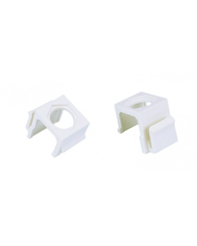 Вставка формата Keystone Jack для коаксиальных разъемов, ROHS, белая Hyperline (KJ1-COAX-WH) в Прокопьевске Кроссы оптические Pintop.ru