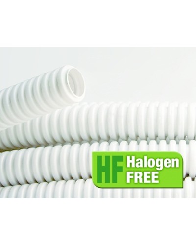 Труба ПЛЛ гибкая гофр. не содержит галогенов д.50мм, ПВ-0, с протяжкой,15м, цвет белый DKC 81850 в Прокопьевске Труба гофрированная Pintop.ru