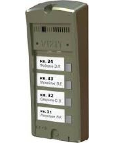 Панель вызова Vizit БВД-306FCP-4 в Прокопьевске Многоабонентные устройства Pintop.ru