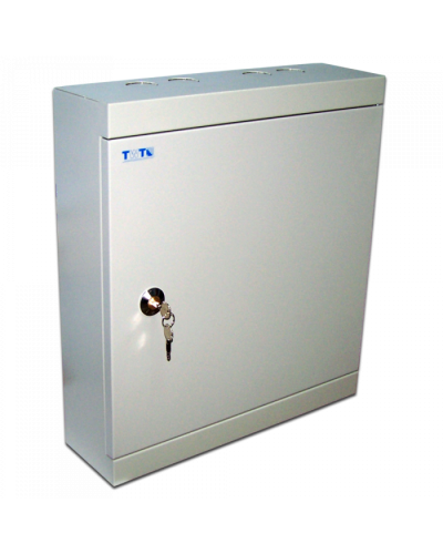 Настенный распределительный бокс, 40 плинтов, 400 пар, металл, с замком TWT (TWT-DB10-40P/KM) в Прокопьевске Кросс оптический Pintop.ru