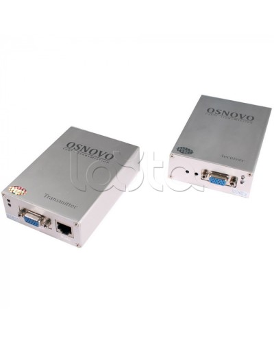 Комплект для передачи VGA и аудиосигнала по витой паре, до 50 м OSNOVO TA-V/1+RA-V/1 в Прокопьевске Видеоусилители, Модуляторы, Делители Pintop.ru