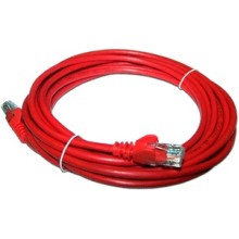 Патч-корд RJ45 - RJ45, 4 пары, UTP, категория 6, 1 м, красный, LSZH LANMASTER LAN-PC45/U6-1.0-RD