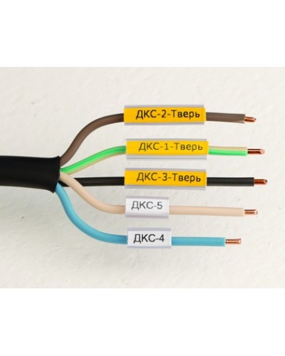Маркировка для провода, гибкая, для трубочек. 4х18мм. Белая DKC NUTFL18 в Прокопьевске Крепежные изделия Pintop.ru