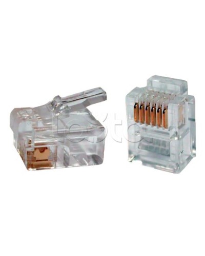 Разъём RJ12 UTP для кабеля кат.3 6P4C ITK CS3-2C3U в Прокопьевске Коннекторы Pintop.ru