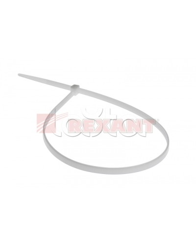 Хомут-стяжка нейлоновый 5х450 мм белый (100шт/уп) REXANT 07-0450-5 в Прокопьевске Стяжки-хомуты Pintop.ru