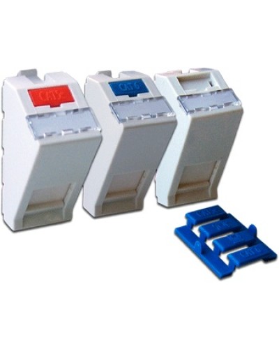 Вставка 22.5х45 на 1 кейстоун, угловая, со шторкой, маркировкой, иконками, белая LANMASTER LAN-SIP-22A-WH в Прокопьевске Коммутационные изделия Pintop.ru