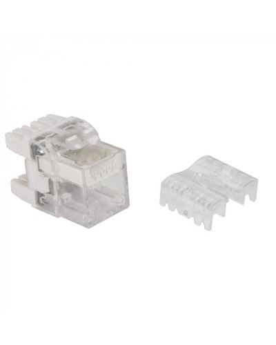 Модуль Keystone, RJ45, кат.6, UTP, 180 градусов, с индикатором, белый LANMASTER LAN-OKi45U6/180 в Прокопьевске Коннекторы Pintop.ru