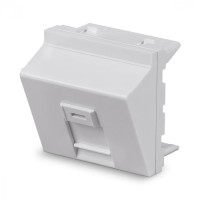 Вставка 45x45 (Mosaic) для 1 модуля формата Keystone Jack, угловая Cabeus (FP-A-45-1M)