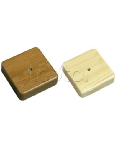 Коробка 1 постовая распред. 75х75х20 c текстурой дерева (орех) Экопласт 72908N в Прокопьевске Распределительные коробки Pintop.ru