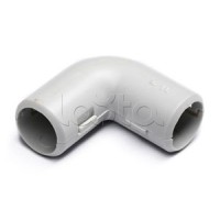 Угол 90° (из двух частей) для труб D20 мм (цвет чёрный) Экопласт 41220-BL