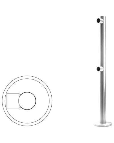 Стойка ограждения односторонняя (антик серебро) Oxgard в Прокопьевске Ограждения Pintop.ru