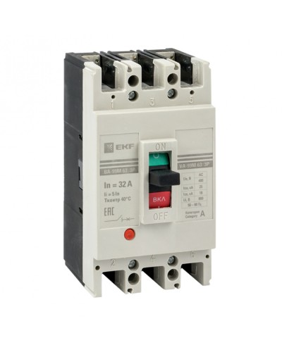 Выключатель автоматический ВА-99М 63/32А 3P 5In 25кА EKF PROxima (mccb99-3P5In63-32m) в Прокопьевске Электротехническое оборудование Pintop.ru