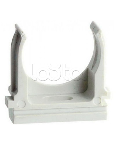 Держатель (клипса) для гофрированной или жесткой гладкой трубы D50 мм, без галогена Экопласт 41750HF в Прокопьевске Держатели, клипсы, скобы Pintop.ru