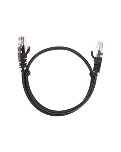 Патч-корд U/UTP, CAT 5e, RJ45-RJ45, 26AWG, LSZH, черный, 0,5м REXANT 02-0102-05 в Прокопьевске Патчкорды (медные) Pintop.ru