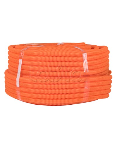 Труба гофр. ПНД тяжелая с протяжкой d20 мм (100 м) оранжевая EKF-Plast (tpnd-20-to) в Прокопьевске Труба гофрированная Pintop.ru