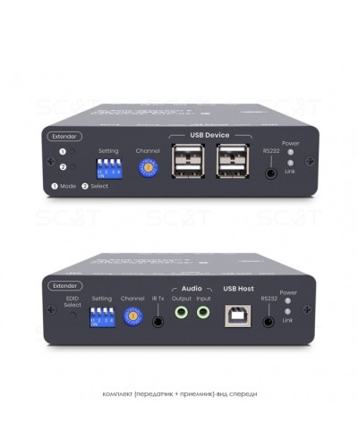 HDMI KVM удлинитель сигнала HDMI SC&T HKM01-4K6G в Прокопьевске Видеоусилители, Модуляторы, Делители Pintop.ru