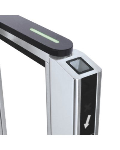 Передняя панель скоростного прохода PERCo-ST-11 со встроенным сканером штрихкода PERCo-FP11Q.1 в Прокопьевске Ограждения Pintop.ru