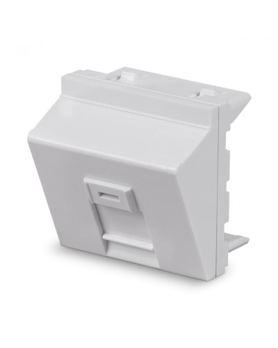 Вставка 45x45 (Mosaic) для 1 модуля формата Keystone Jack, угловая Cabeus (FP-A-45-1M) в Прокопьевске Модули Keystone Pintop.ru