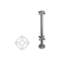 Стойка ограждения под стекло Х-образная h=800мм Oxgard Стойка ВЗР2462-00.02-09