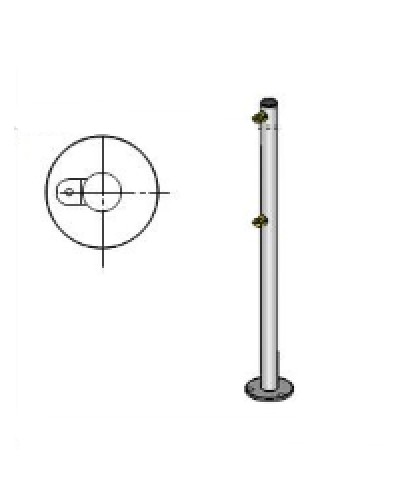 Стойка ограждения с 2-мя полупетлями под поворотную створку или секцию одностороняя Oxgard Стойка ограждения с 2-мя полупетлями односторонняя (ВЗР 1996.09.10) в Прокопьевске Ограждения Pintop.ru