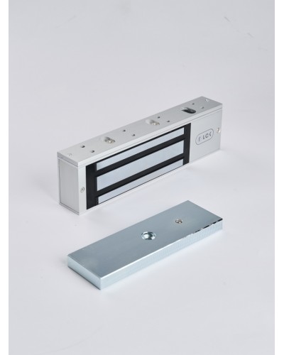 R-Lock RL-EM500-L0S - Электромагнитный замкок, 500кг, DC12/24B, цвет серебристый сатинированный алюминий RAL 7047 в Прокопьевске Электромагнитные замки Pintop.ru