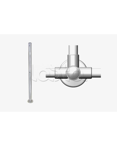 Стойка вертикальная СВ-3Н, нерж (трехсторонняя) в Прокопьевске Ограждения Pintop.ru