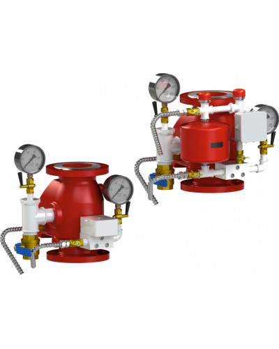 Узел управления спринклерный водозаполенный Спецавтоматика УУ-С80/1,6В-ВФ.О4-01 Прямоточный-80 (с камерой задержки) в Прокопьевске Устройства пуска водяного пожаротушения Pintop.ru