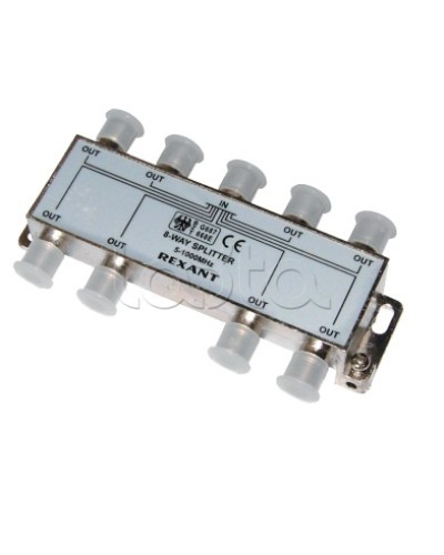 Делитель телевизионный ТВх8 под F разъём 5-1000 МГц (5шт/уп) REXANT 05-6005 в Прокопьевске Системы видеонаблюдения Pintop.ru