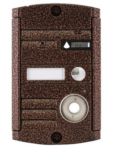 Видеопанель вызывная накладная цветная на 1 абонента Activision AVP-451 (PAL, медь) в Прокопьевске Вызывные видеопанели малоабонентные Pintop.ru