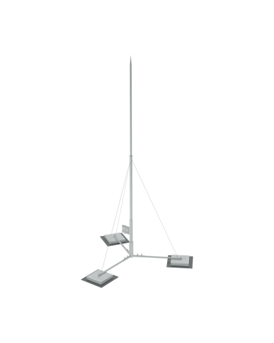 Вольностоящая молниеприемная мачта составная H11,1 м разборное основание HD КМ-Профиль (RTVMR-H11.1 HD) в Прокопьевске Монтажные материалы Pintop.ru