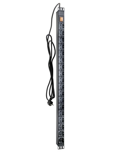 Блок распределения питания базовый вертикальный Eurolan (60A-62-01-18BL) в Прокопьевске Блоки розеток Pintop.ru