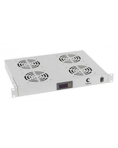 Панель вентиляционная с 4 вентиляторами с цифровым термодатчиком Cabeus JG03t в Прокопьевске Вентиляторные модули Pintop.ru