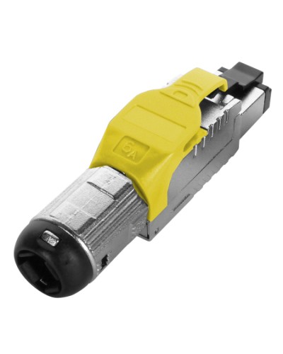 Разъем полевой оконцовки RJ-45 Hyperline (PLUE-8P8C-S-C6A-SH-YL) в Прокопьевске Коннекторы Pintop.ru