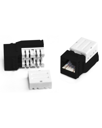 Вставка Keystone Jack RJ-45(8P8C) Hyperline KJNE-8P8C-C6-90-BK в Прокопьевске Модули Keystone Pintop.ru