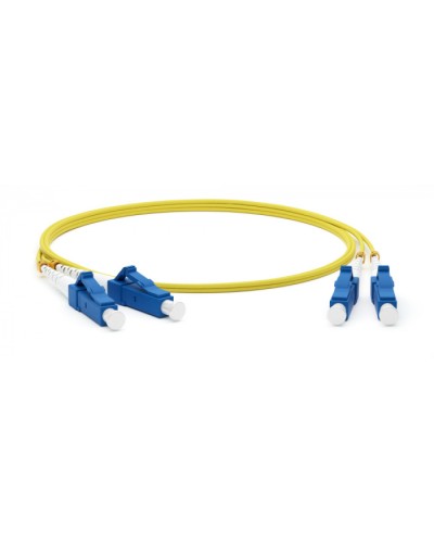 Патч-корд волоконно-оптический Hyperline FC-D2-9-LC/UR-LC/UR-H-10M-LSZH-YL в Прокопьевске Патч-корды оптические Pintop.ru