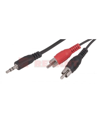 Шнур 3.5 мм стерео штекер - 2 RCA 1.5 м (10шт/уп) REXANT 17-4202 в Прокопьевске Коннекторы Pintop.ru