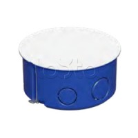 Коробка распределительная c/п. с крышкой, D100х50мм, IP30 цвет синий (1шт) Экопласт (44657-1)