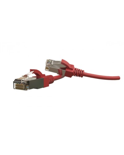 Патч-корд S/FTP Hyperline (PC-LPT-SFTP-RJ45-RJ45-C6-1M-LSZH-RD) в Прокопьевске Патчкорды (медные) Pintop.ru