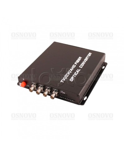 Приёмник 4 каналов видео оптический OSNOVO RA-H4/1F в Прокопьевске Видеоусилители, Модуляторы, Делители Pintop.ru