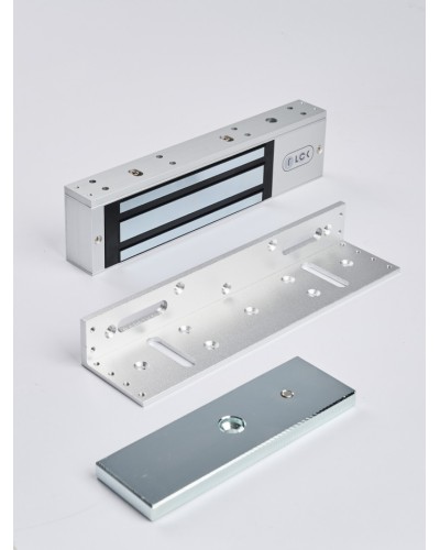 R-Lock RL-EML350-L0S - Электромагнитный замкок, 350кг, DC12/24B, цвет серебристый сатинированный алюминий RAL 7047 в Прокопьевске Электромагнитные замки Pintop.ru