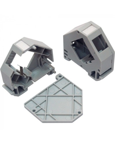 Бокс на DIN-рейку для установки модуля типа Keystone, серый LANMASTER (LAN-DRF-10K/BX-GY) в Прокопьевске Патч-корды и пигтейлы Pintop.ru