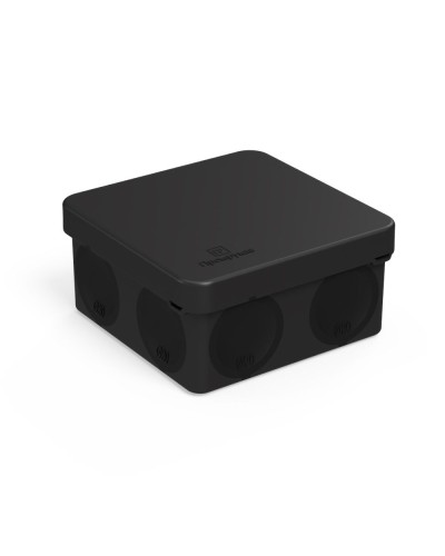 Коробка распред. 60-0210-9005м двухкомп. безгалогенная (HF) черная 80х80х40 (8шт/уп) Промрукав (60-0210-9005м) в Прокопьевске Распределительные коробки Pintop.ru